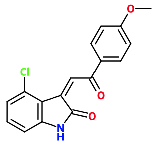 (image for) MC021091 (3E)-4-Chloro-3-[2-(4-methoxyphenyl)-2-oxoethylidene]-2,3-dihydro-1H-indol-2-one